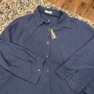 NWT Zeagoo linen/cotton top, size XL no T25